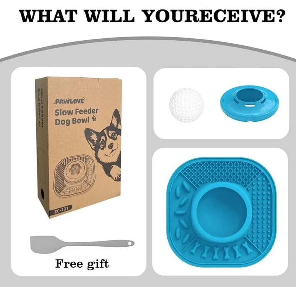 Slow Feeder Dog Bowls and Lick Mat